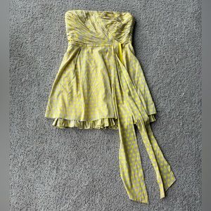 Alice + Olivia Strapless Polka Dot Dress